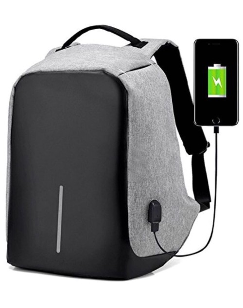 Anti-Theft Water Resistant Travel Backpack Suitable For Laptop, Camera, College Bag -Grey