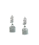 Oxidised Silver Drop Earrings For Traditional, Occasional Oxidised Drop Earrings for Womens (JEOD100211)