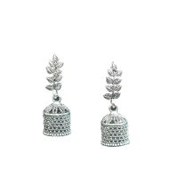 Oxidised Silver Drop Earrings For Traditional, Occasional Oxidised Drop Earrings for Womens (JEOD100211)