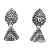 Oxidised Silver Jhumka Earrings For Traditional, Occasional Oxidised Silver Jhoomka Earrings for Womens (JEOD100213)