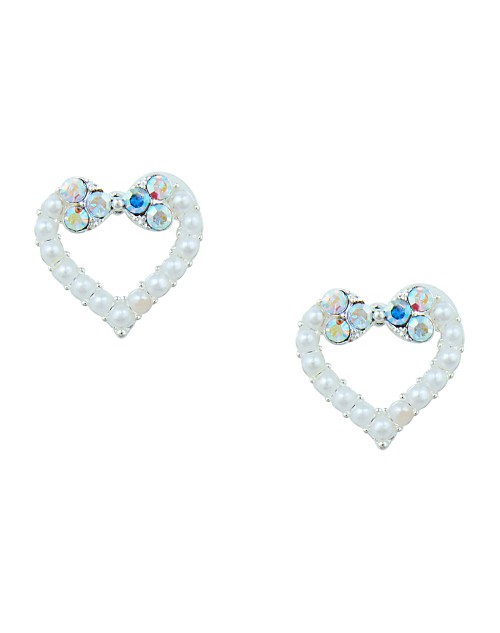 Korean Made Cubic Zirconia Heart Dailywear Stud Earring For Women (KDAJESS111808)