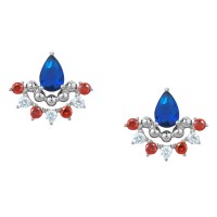 Lootkabazaar Korean Made Cubic Zirconia Stylish Dailywear Stud Earring For Women (KDAJESS111813)