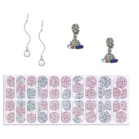 Lootkabazaar Korean Made Pearl Drop Earring Valentine Free Gift Combo For Women (Pack Of 3) (KSRJDES111835)