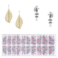 Lootkabazaar Korean Made Feather Drop Earring Valentine Free Gift Combo For Women (Pack Of 3)KSRJDEG111830C30