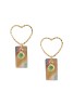 Lootkabazaar Korean Made 14K Gold Plated Cubic Zirconia Heart Drop Earring Valentine Free Gift Combo For Women (Pack Of 3) (KKGJDEG111829C29)