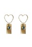 Lootkabazaar Korean Made 14K Gold Plated Cubic Zirconia Heart Drop Earring Valentine Free Gift Combo For Women (Pack Of 3) (KKGJDEG111828)