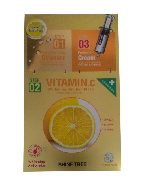 Vitamin - C  3 Step Perfect Mask Pack ,Pack of 10