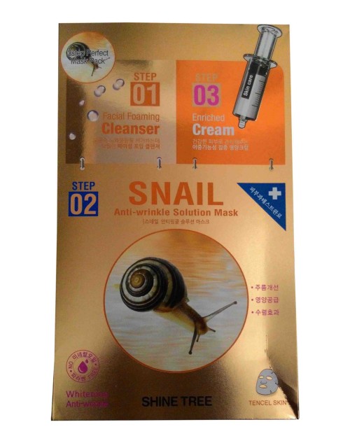 Snail,Anti-wrinkle 3 Step Perfect Mask Pack ,Pack of 10